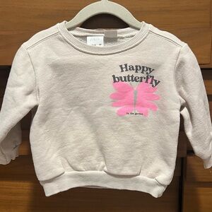 Zara Sweatshirt with Pink Butterfly